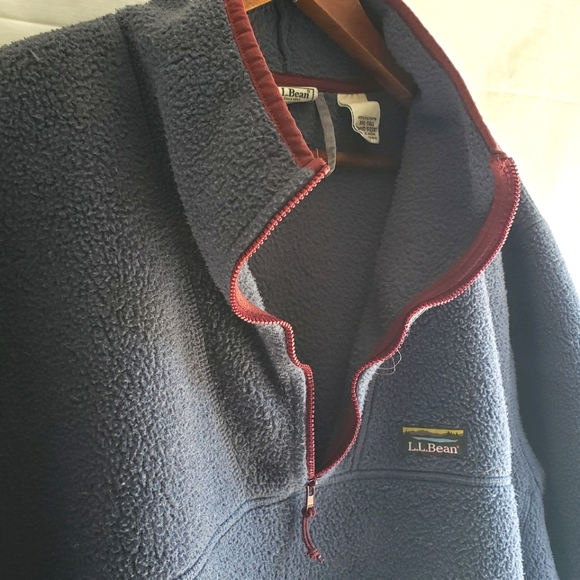 L. L. Bean Mens 1/4 Zip Pullover Outerwear Sweater Blue Long Sleeve XXL Tall - Picture 10 of 13